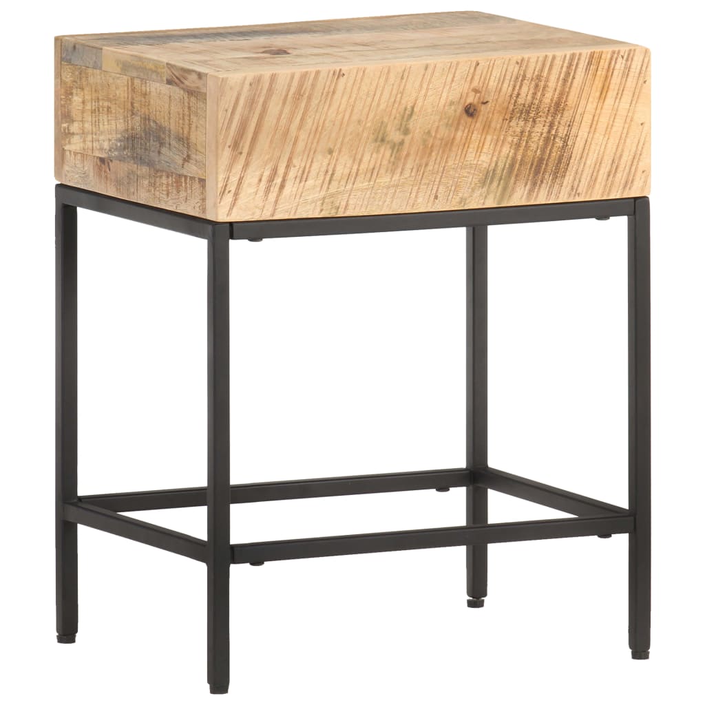 vidaXL Bijzettafel 40x30x50 cm massief ruw mangohout