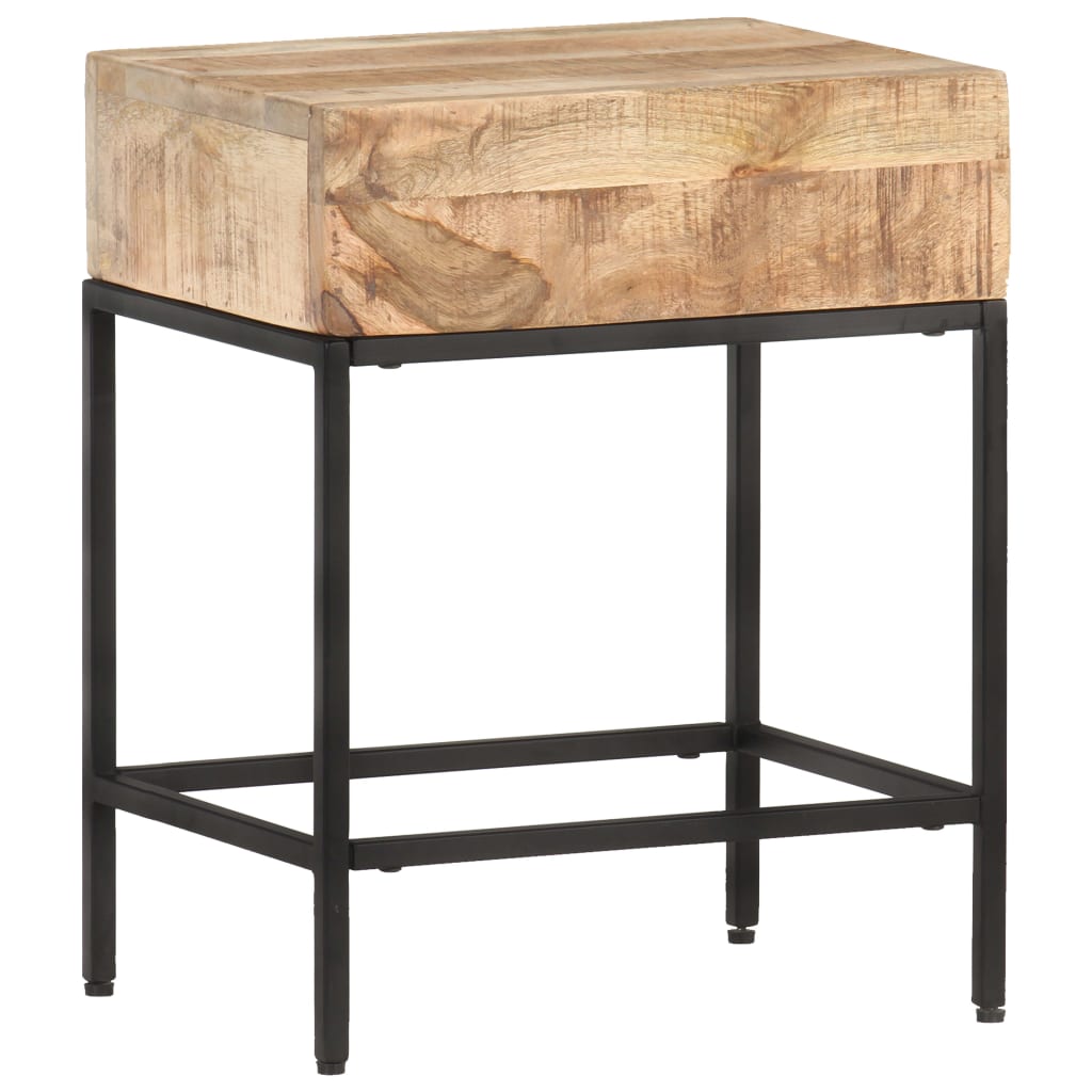 vidaXL Bijzettafel 40x30x50 cm massief ruw mangohout