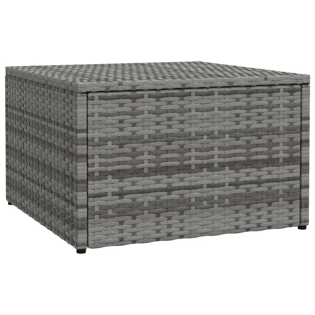 vidaXL Banque de jardin avec coussins en poly rotin gris