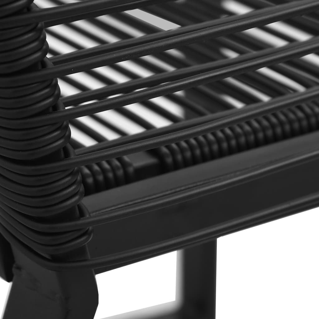 vidaXL Tuinstoelen 4 st touw rattan zwart