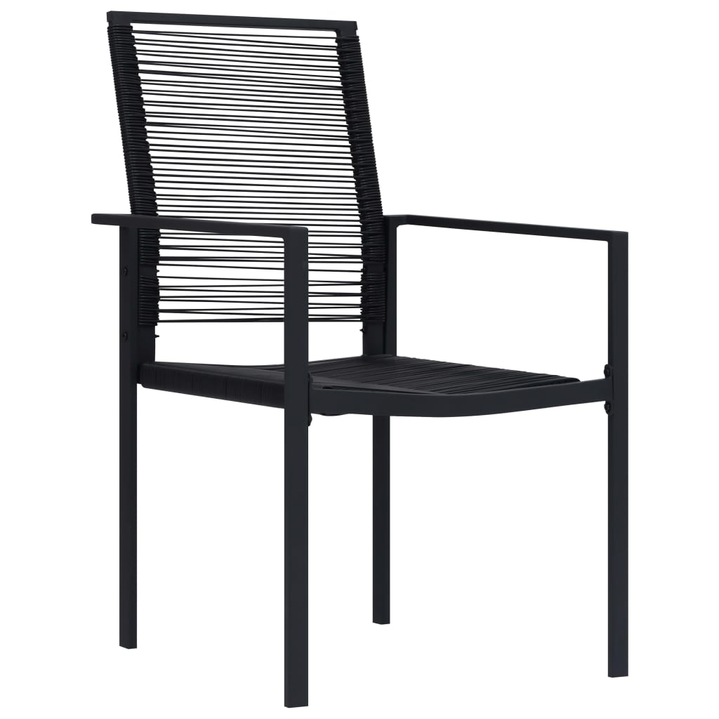 vidaXL Tuinstoelen 2 st PVC-rattan zwart
