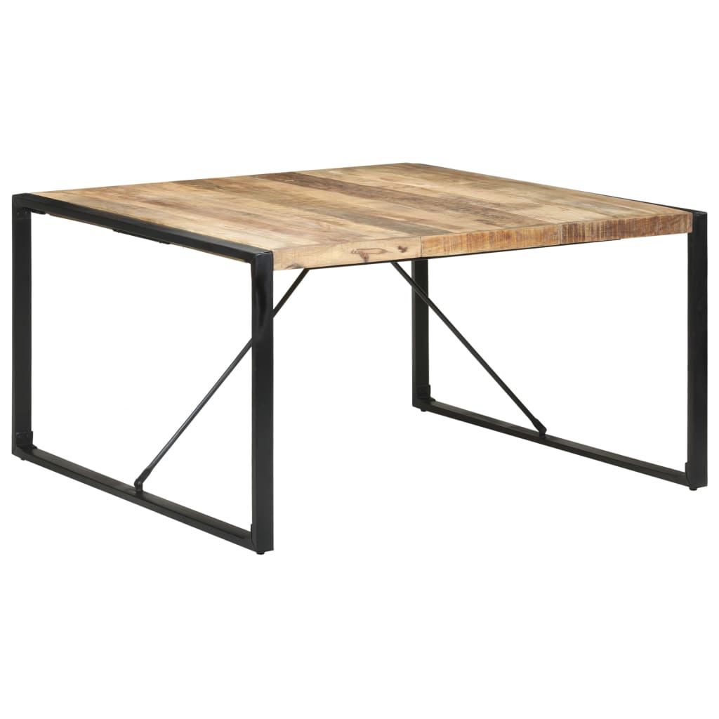 vidaXL Eettafel 140x140x75 cm ruw mangohout