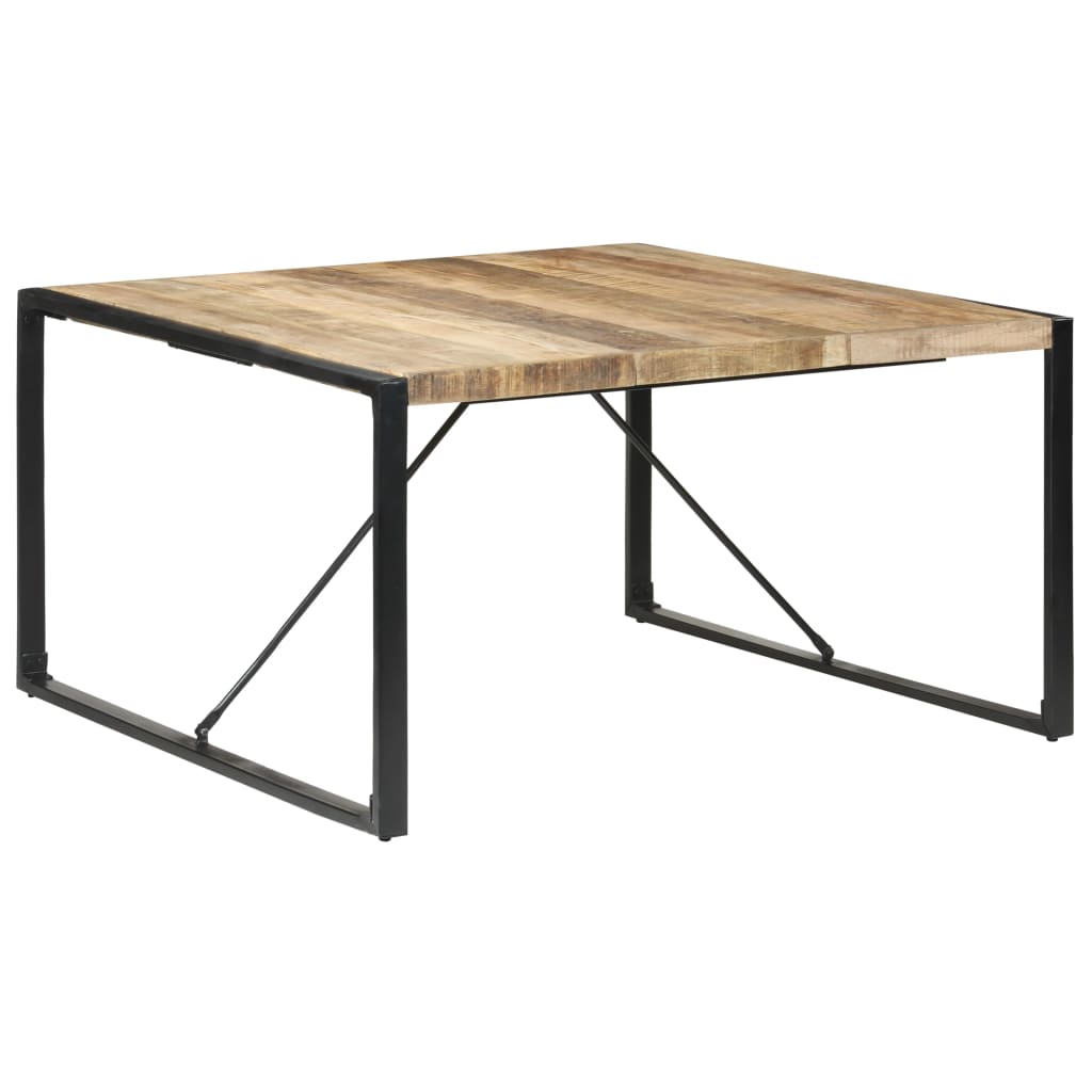 vidaXL Eettafel 140x140x75 cm ruw mangohout