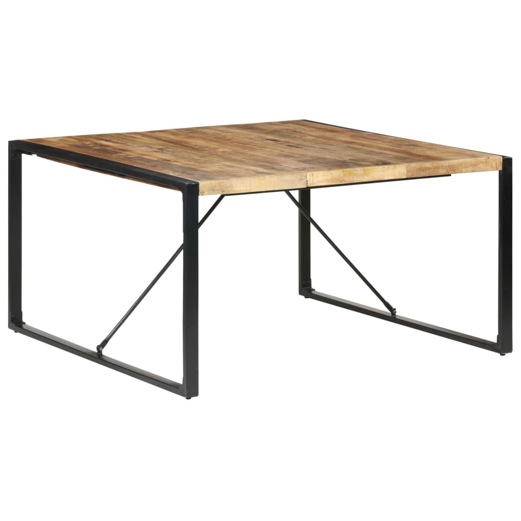 vidaXL Eettafel 140x140x75 cm ruw mangohout