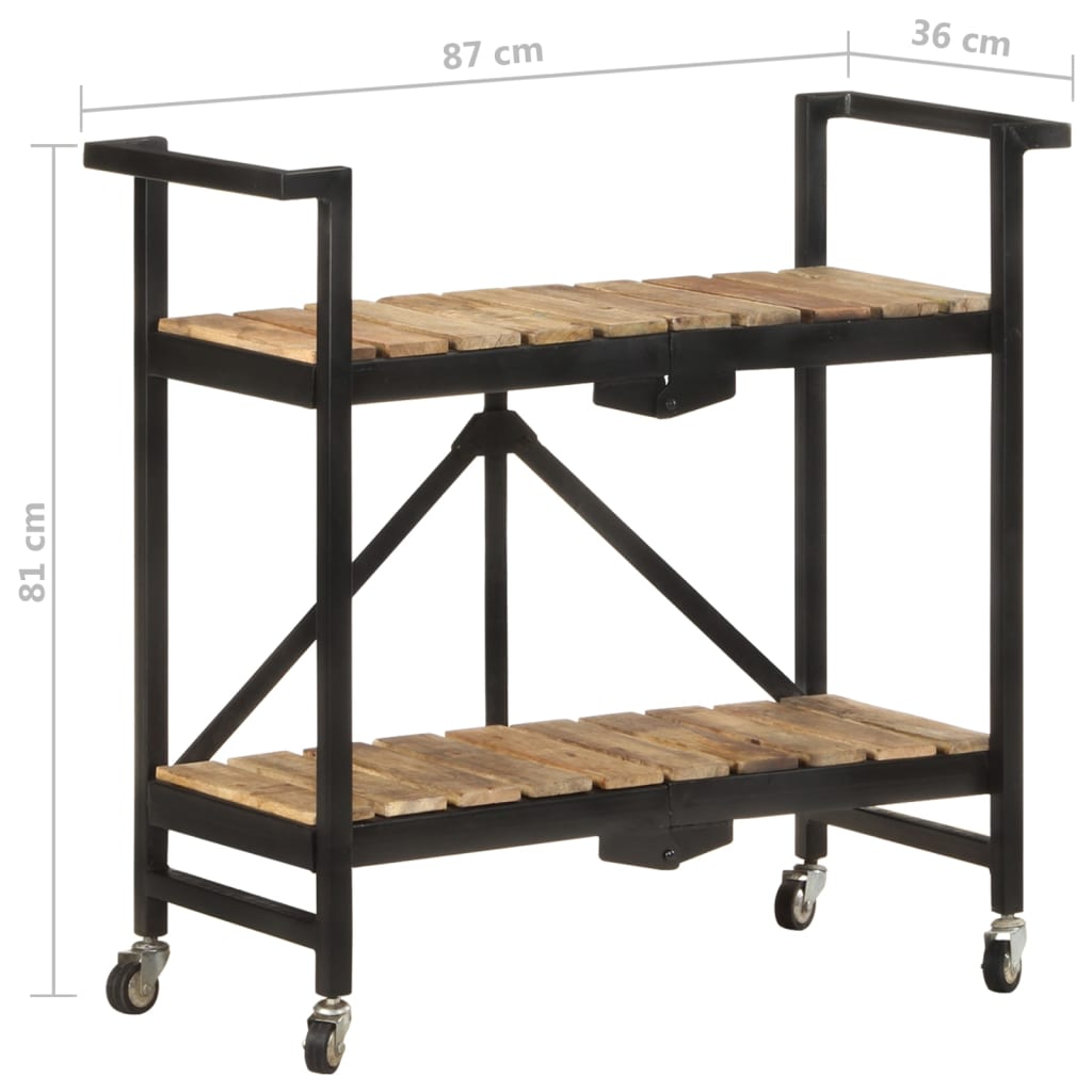 vidaXL Keukentrolley 87x36x81 cm massief mangohout