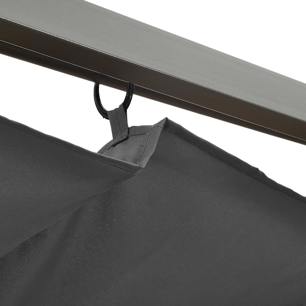 vidaXL Pergola avec support de trek dak 180 g/m² 3x3 m acier antracietkleur