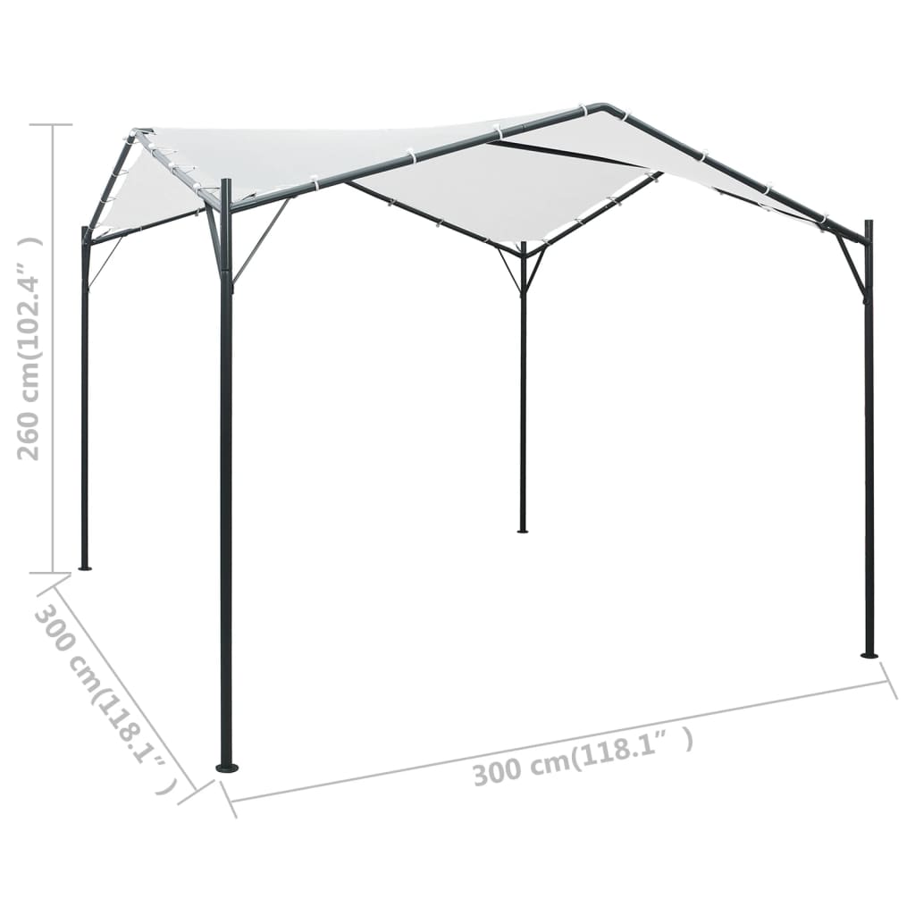 vidaXL Prieel 180 g/m² 3x3x2,6 m wit