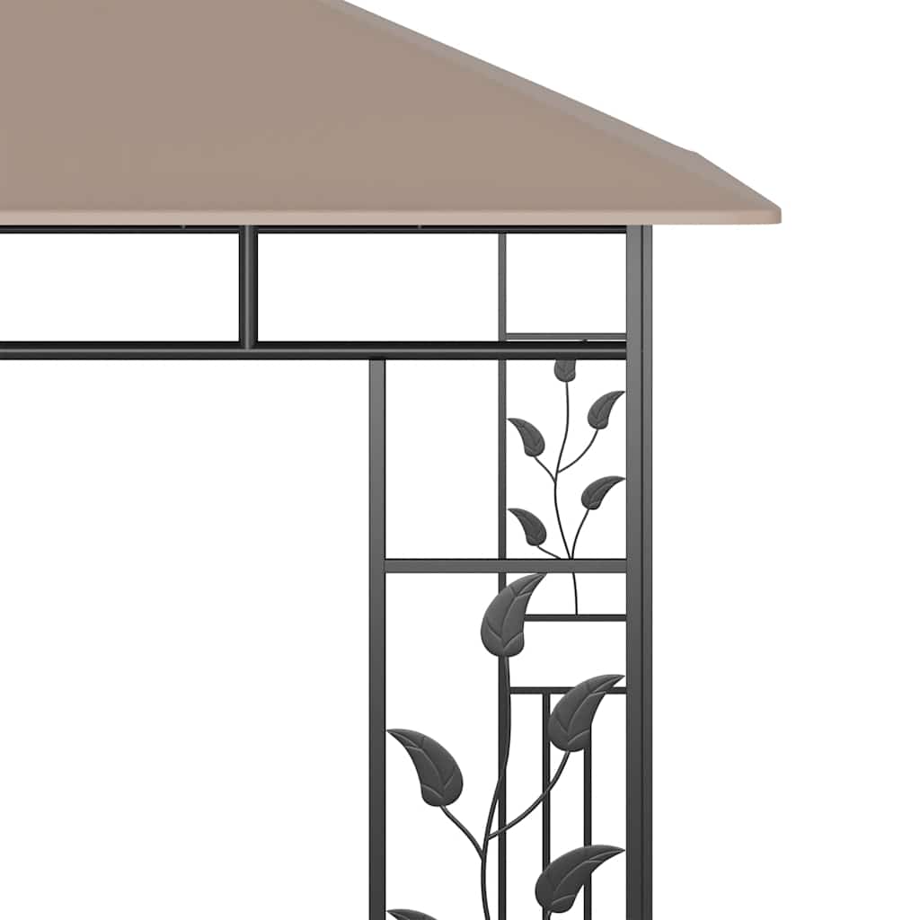 vidaXL Prieel met klamboe 3x3x2,73 m 180 g/m² taupe