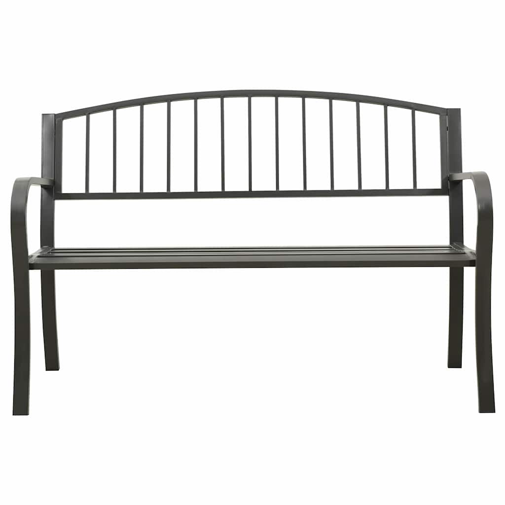 vidaXL Tuinbank 125 cm staal grijs