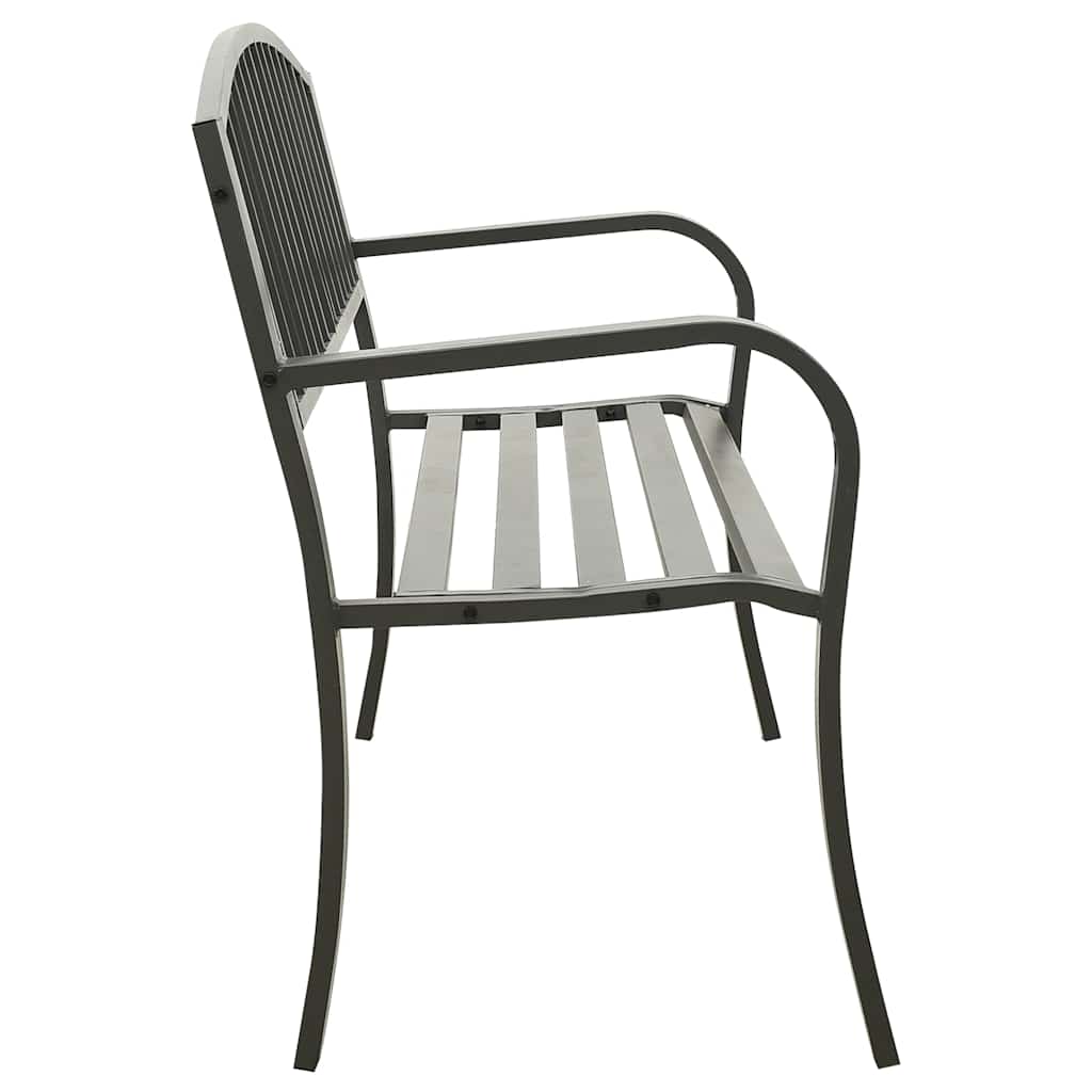 vidaXL Tuinbank 125 cm staal grijs