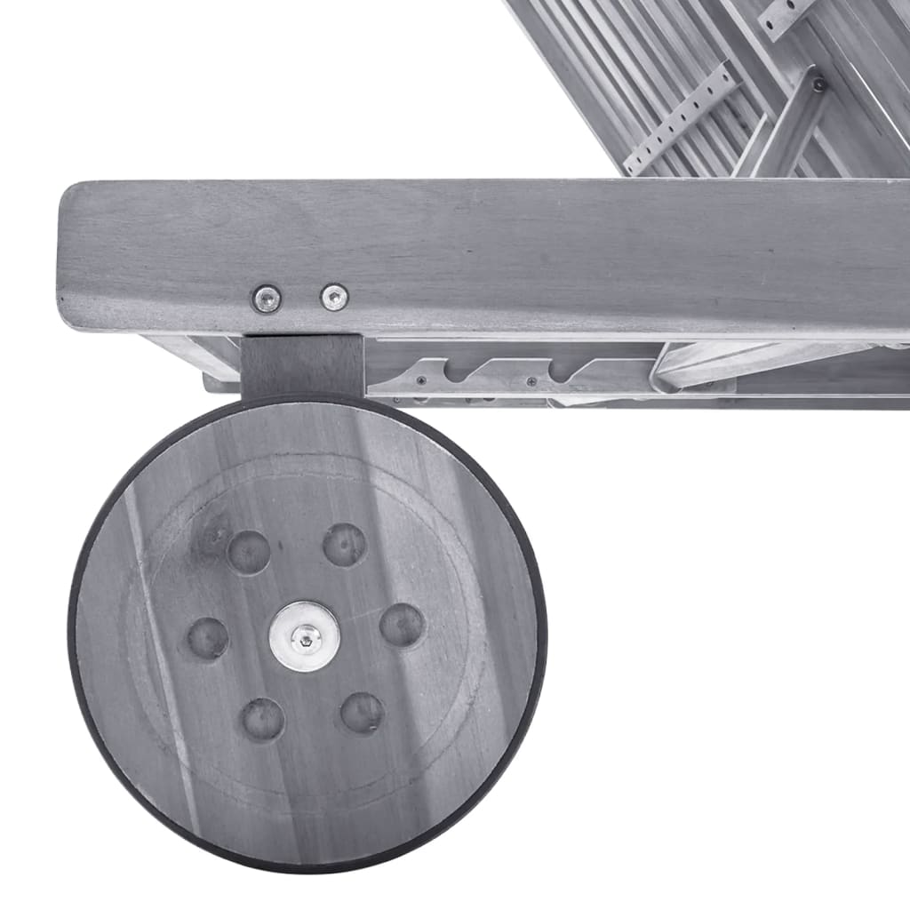 vidaXL Ligbed massief acaciahout