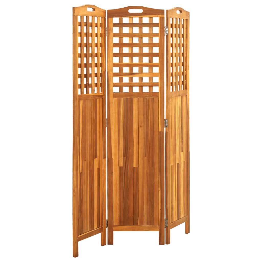 vidaXL Kamerscherm met 3 panelen 121x2x170 cm massief acaciahout