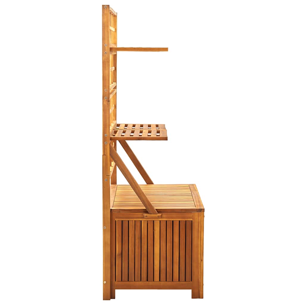 vidaXL Opbergbox met latwerk 99x55x160 cm massief acaciahout