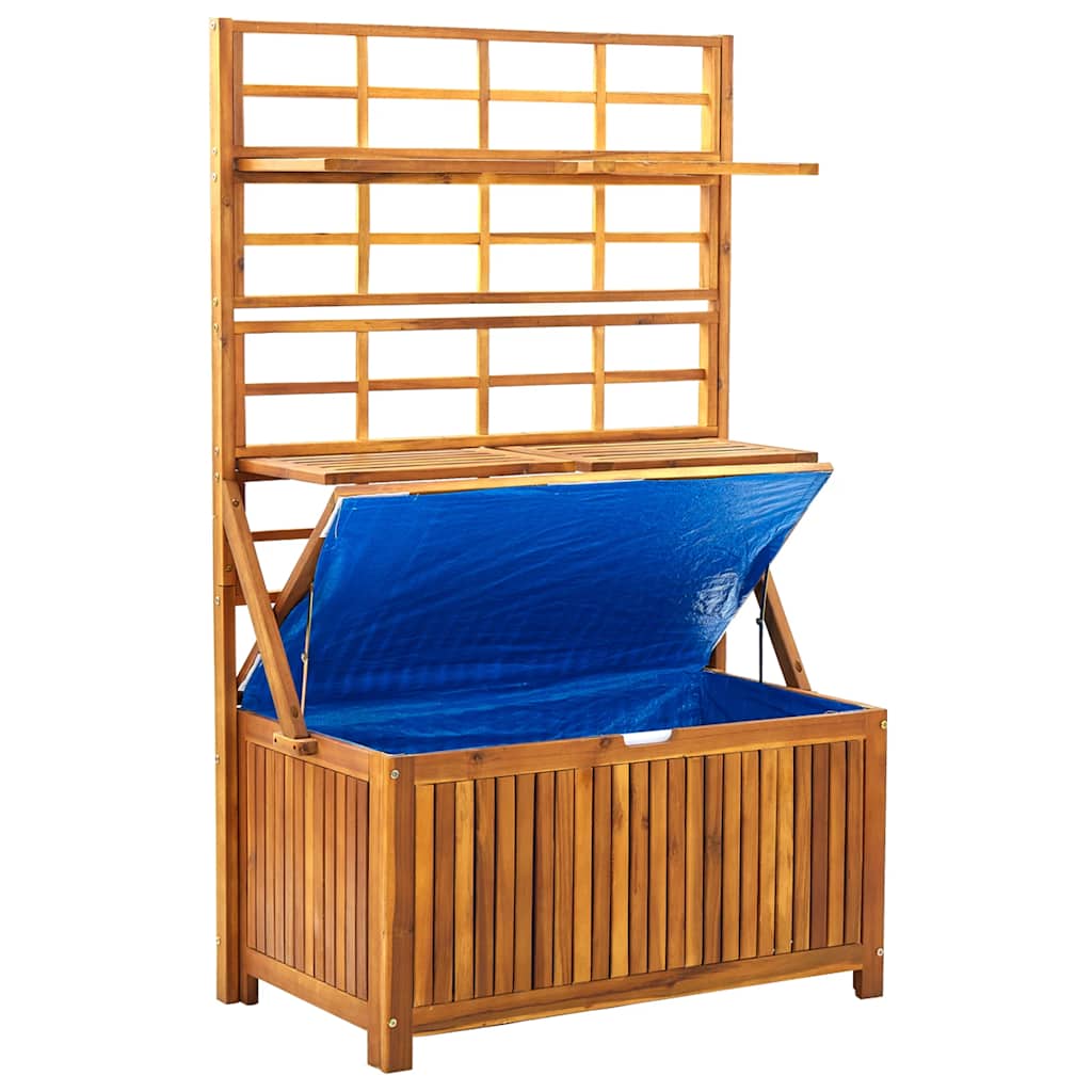 vidaXL Opbergbox met latwerk 99x55x160 cm massief acaciahout