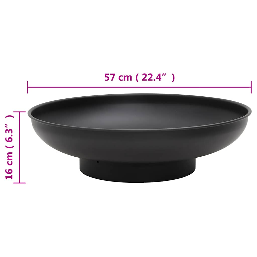 vidaXL Vuurplaats 57 cm staal