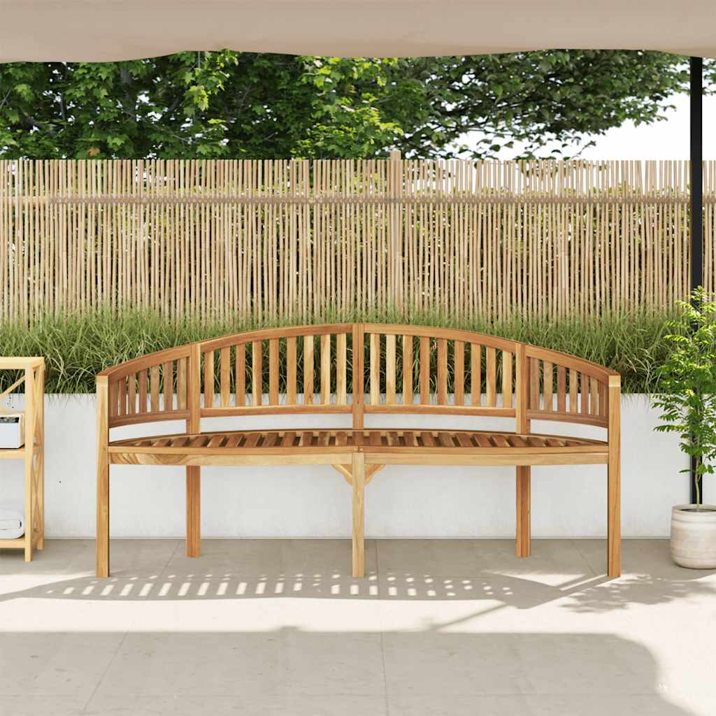 vidaXL Banana-shaped bench 180 cm solid teak wood