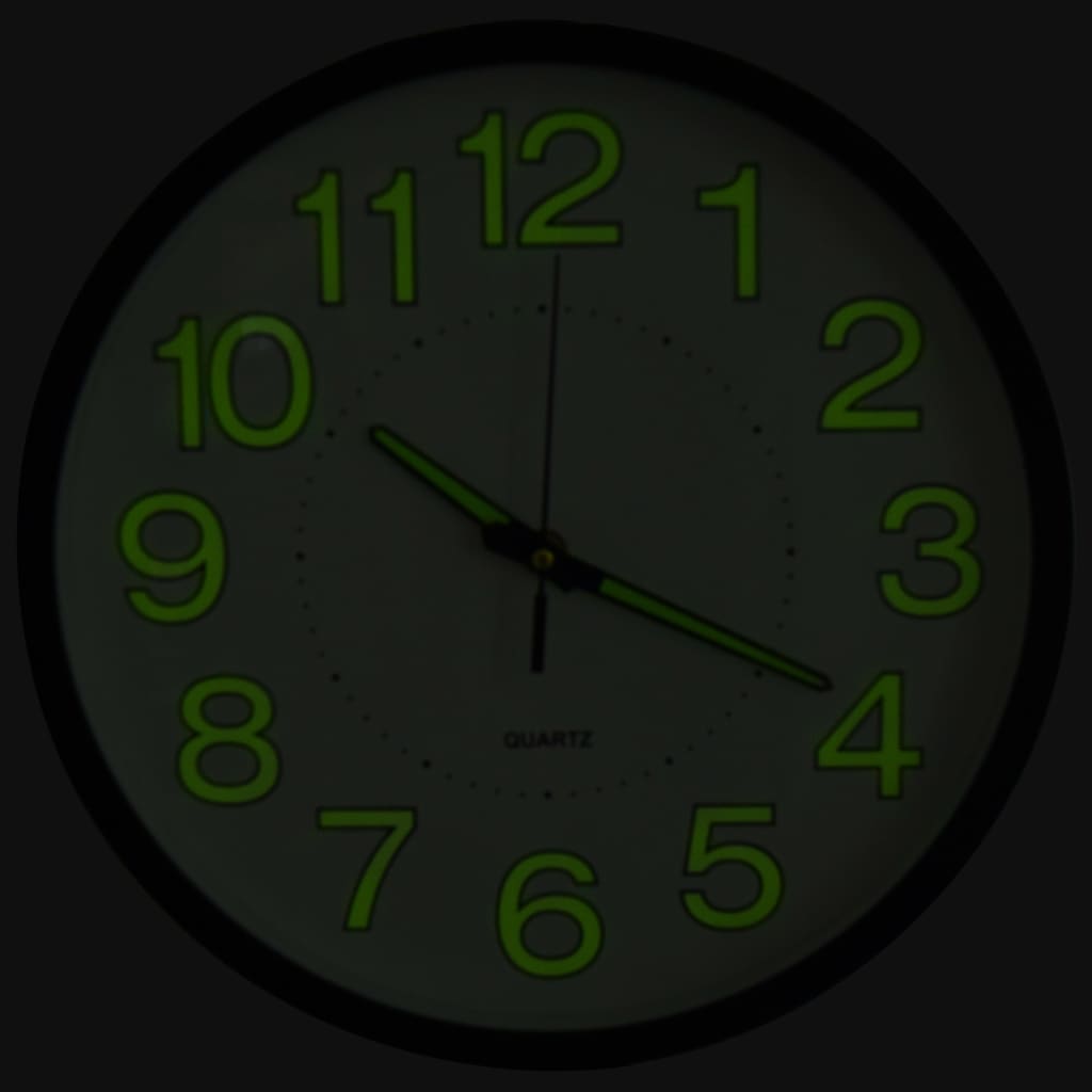 vidaXL Luminous Wall Clock 30 cm Black