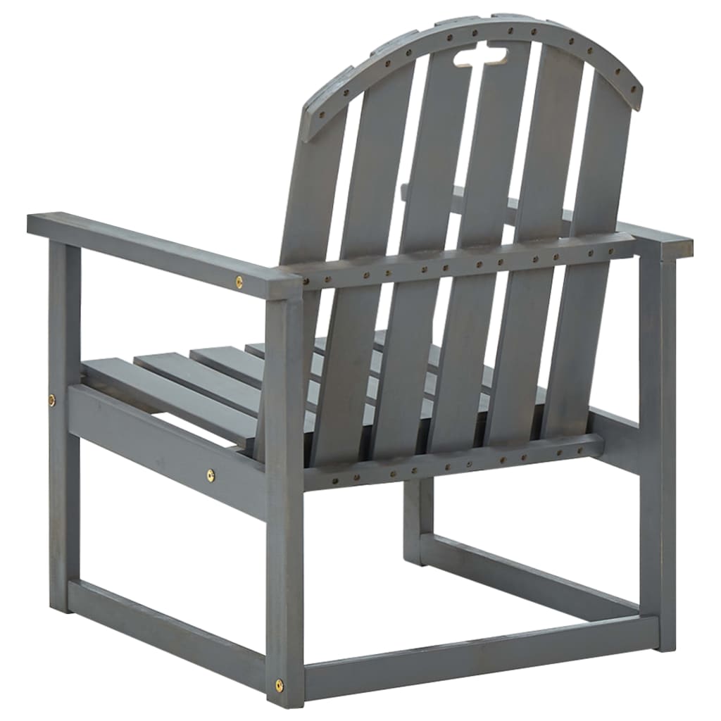 vidaXL Jardin 2 st massif acaciahout gris