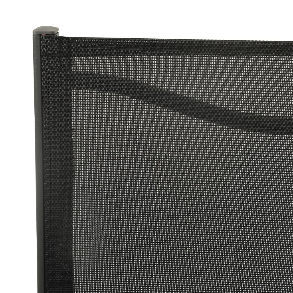 vidaXL Tuinstoelen 2 st textileen en staal zwart en antracietkleurig