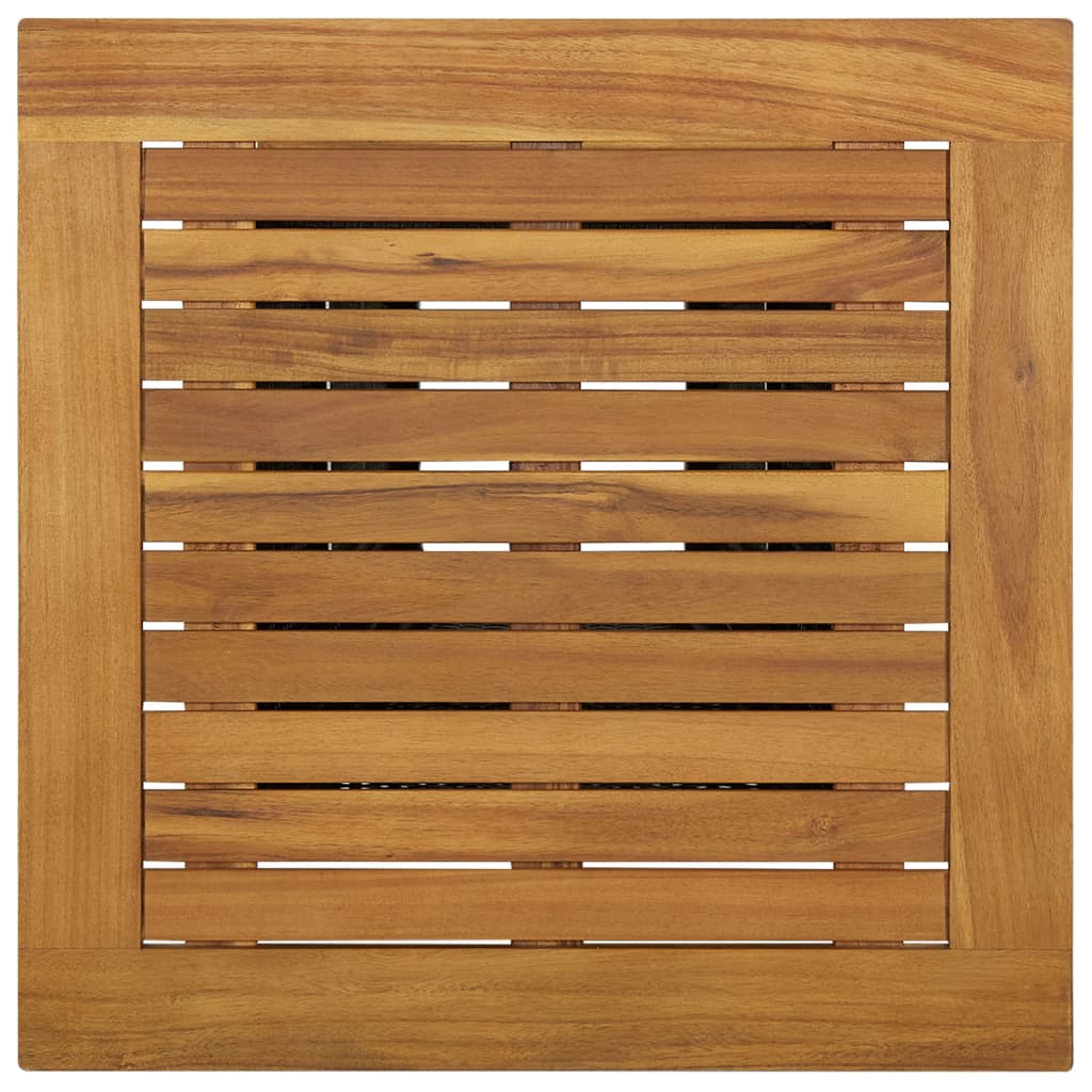 vidaXL Bartafel 60x60x110 cm poly rattan en massief acaciahout zwart