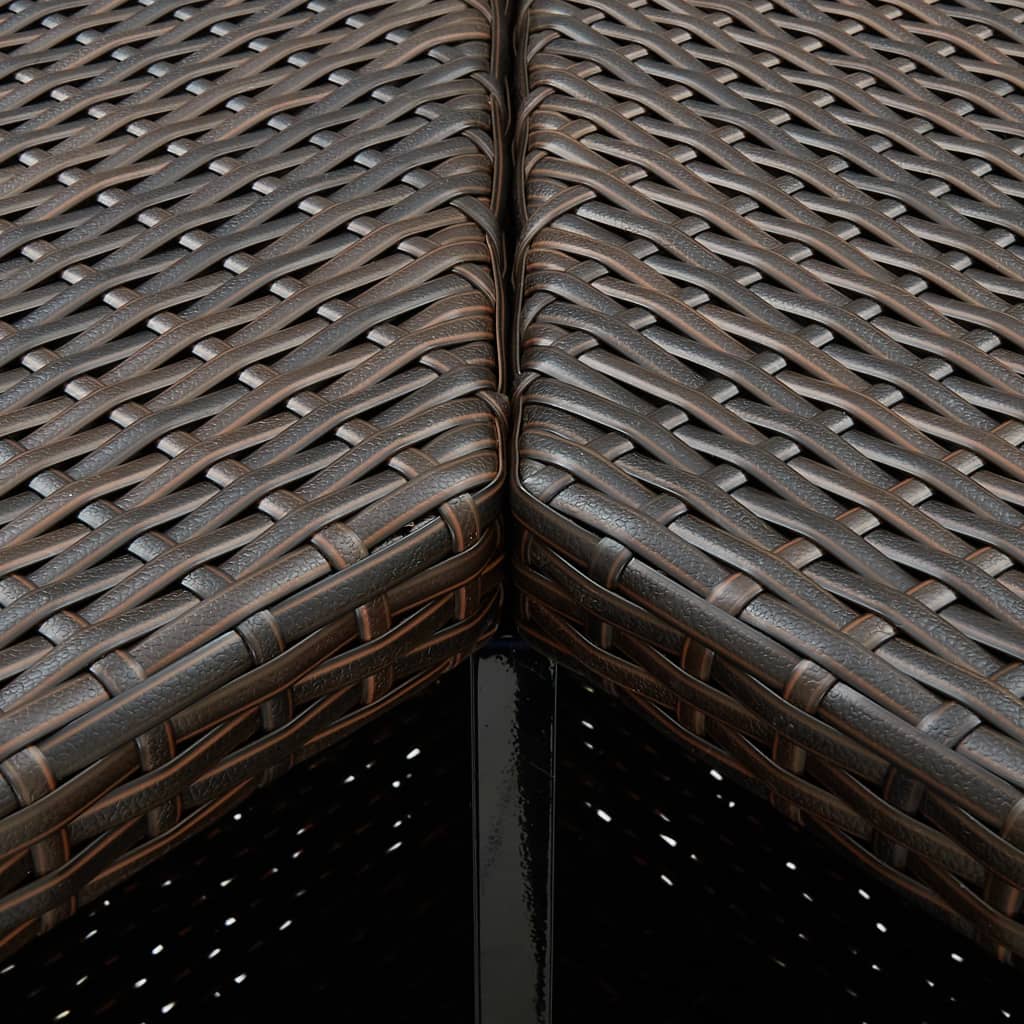 vidaXL Corner Bar Table 100x50x105 cm Poly Rattan Brown