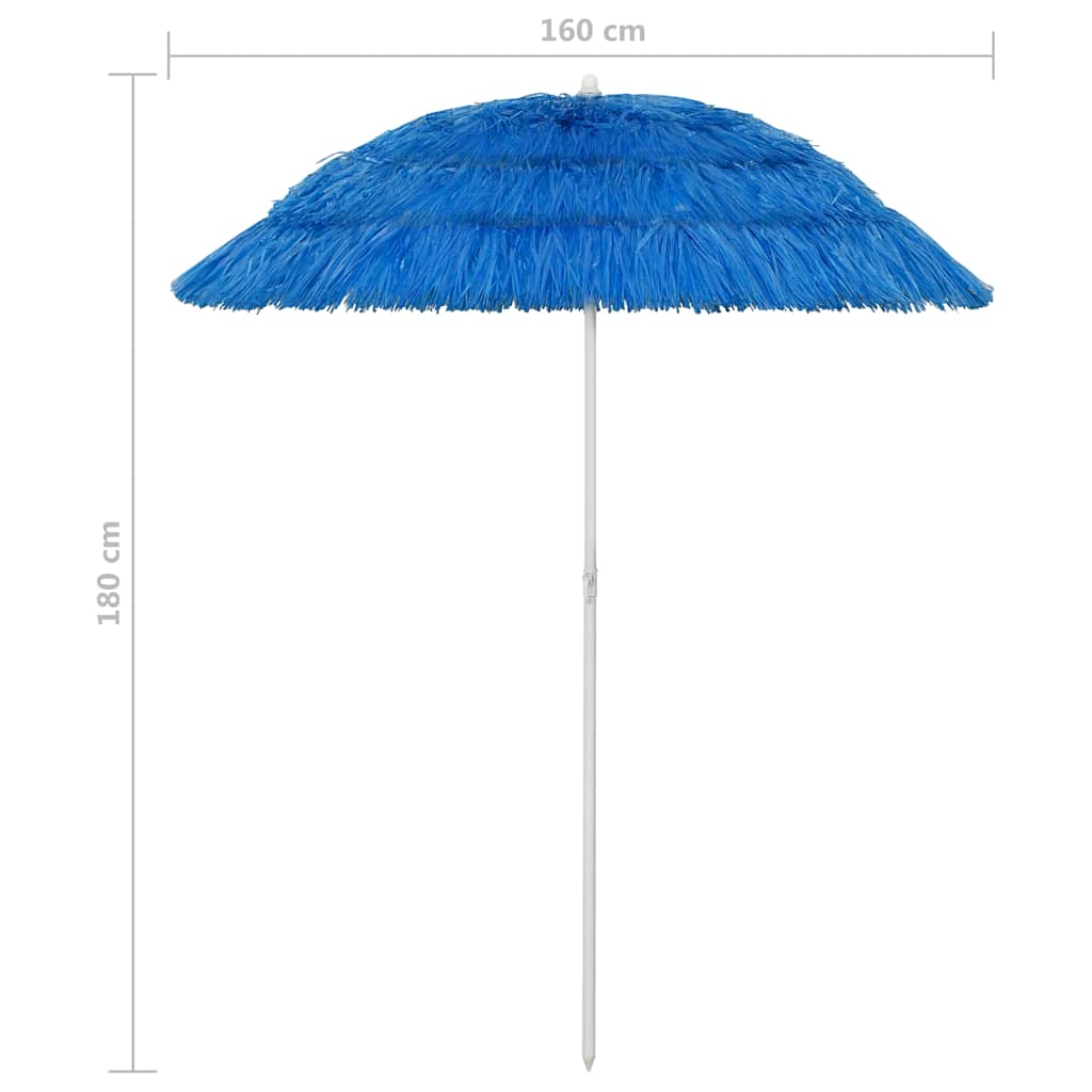 vidaXL Strandparasol Hawaï 180 cm blauw