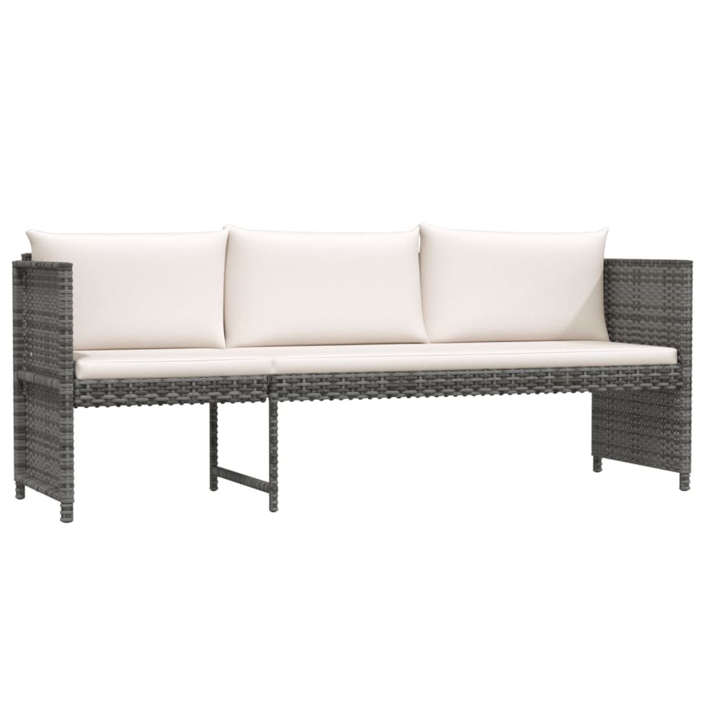 vidaXL Ensemble de salon 6 personnes avec des chaises en poly rotin confortables