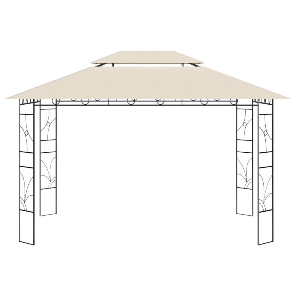 vidaXL Prieel 160 g/m² 4x3x2,7 m crèmekleurig