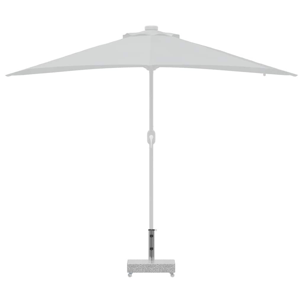 vidaXL Parasolvoet 45x25x8 cm graniet lichtgrijs
