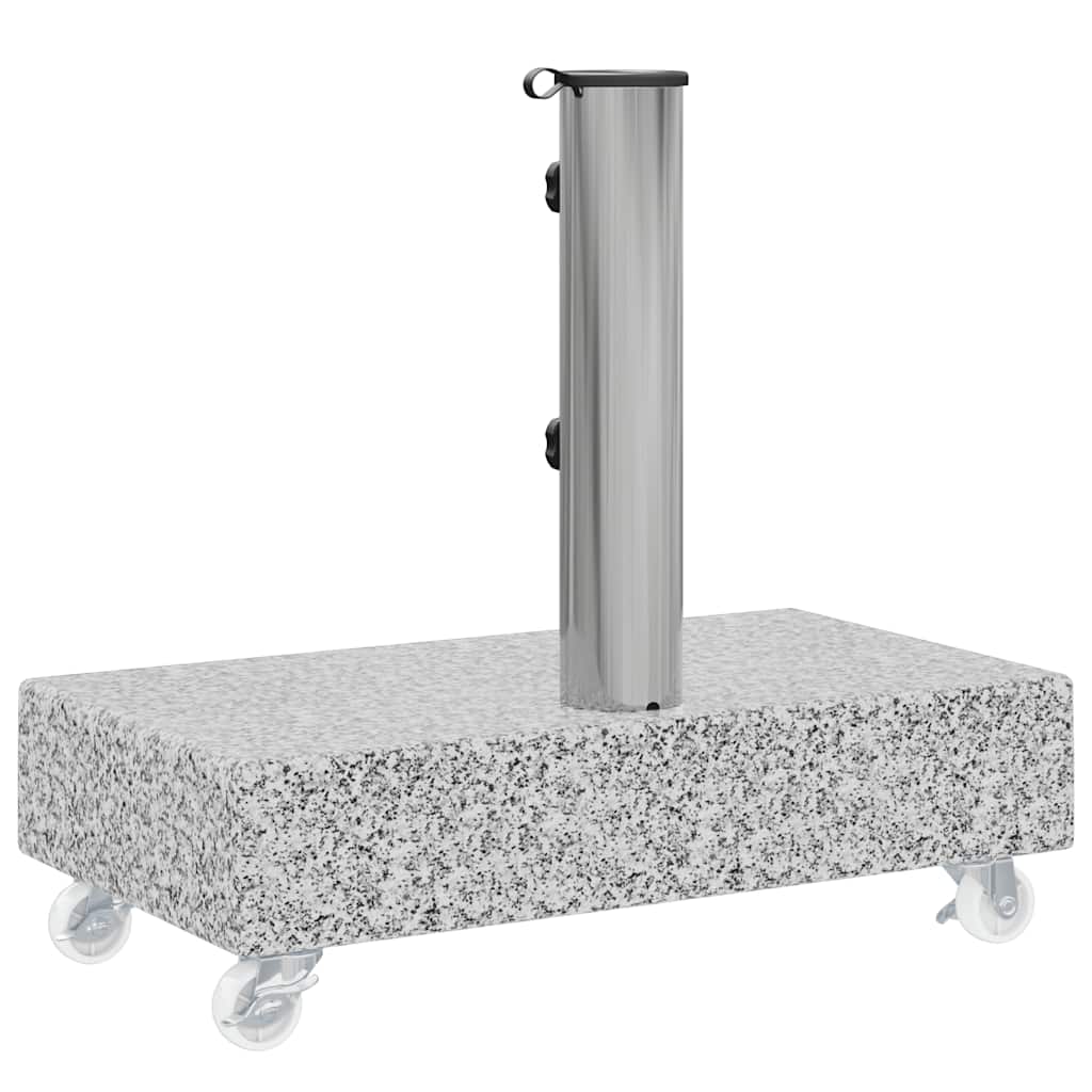 vidaXL Parasolvoet 45x25x8 cm graniet lichtgrijs