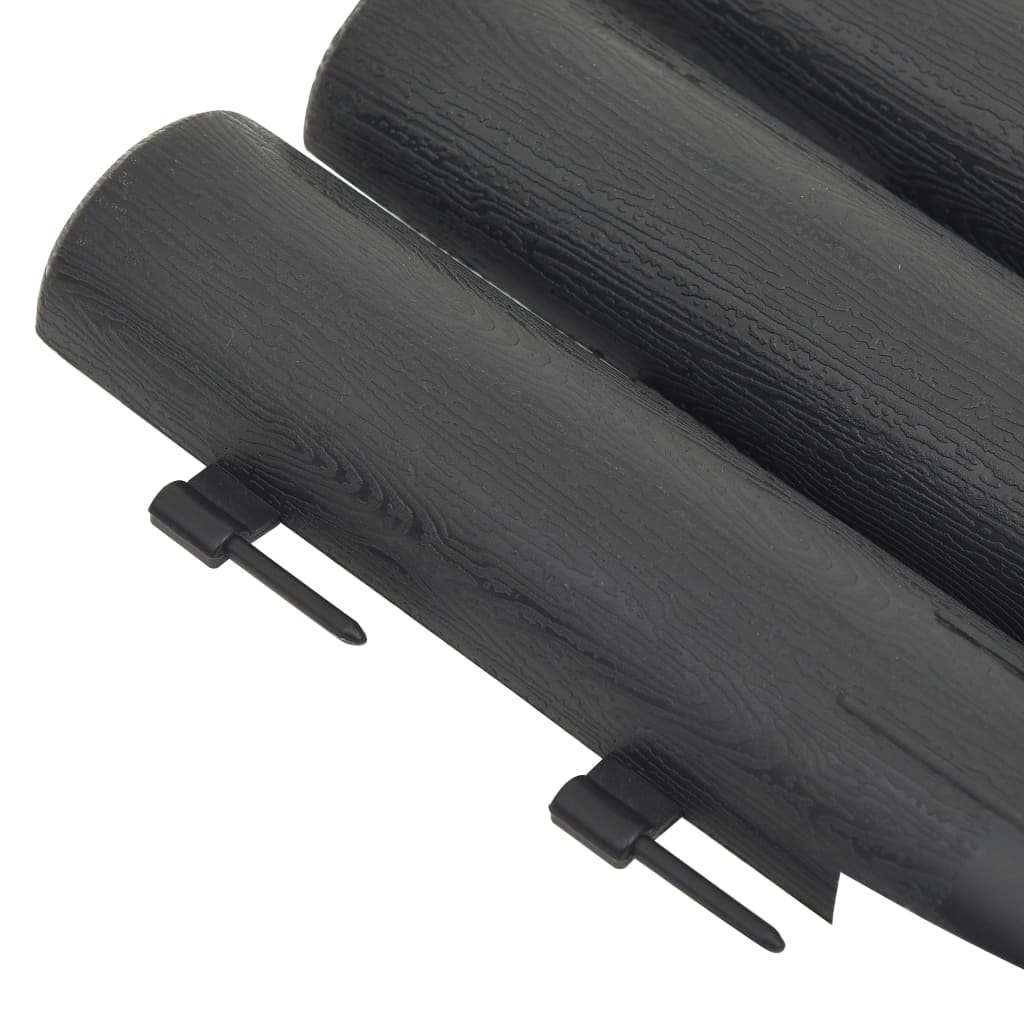 vidaXL Gazonranden 36 st 10 m PP antracietkleurig