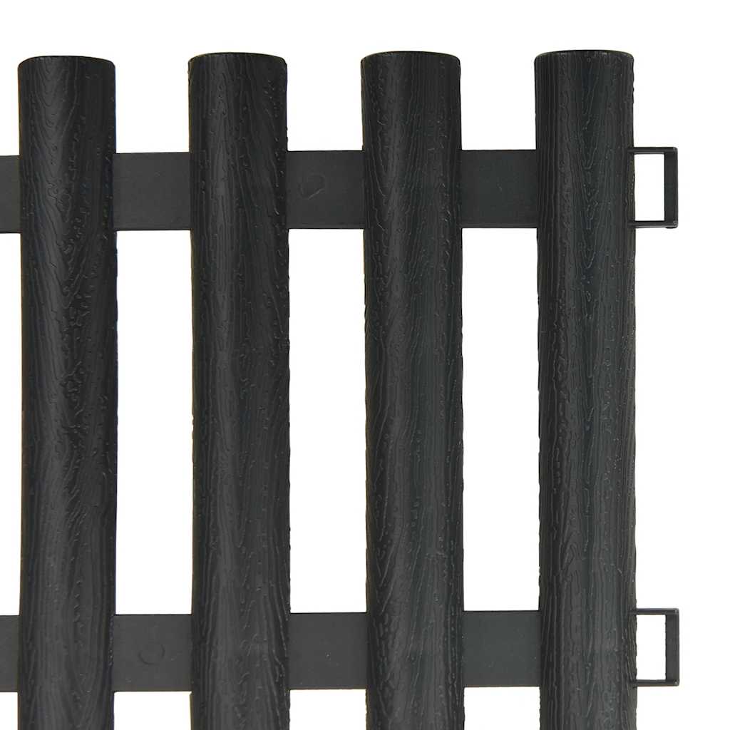 vidaXL Gazonranden 17 st 10 m PP antracietkleurig