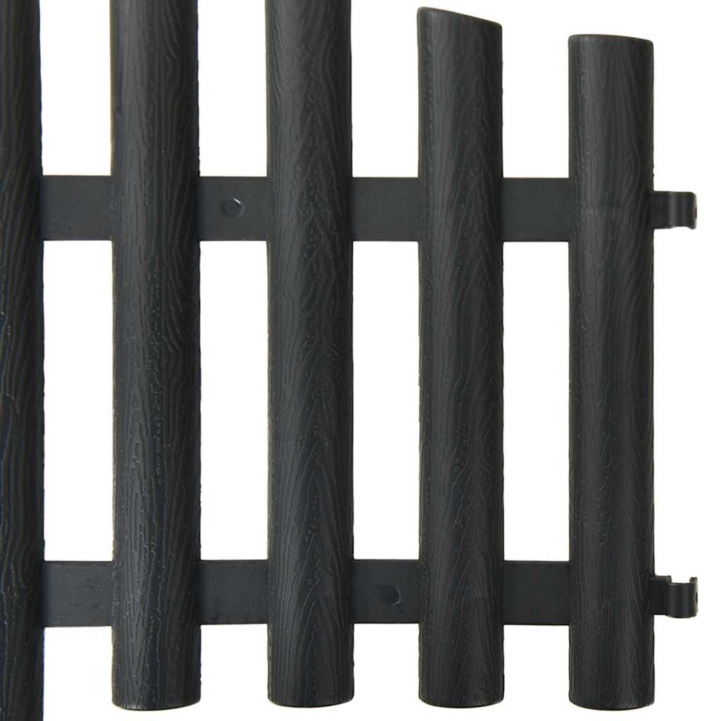vidaXL Gazonranden 17 st 10 m PP antracietkleurig