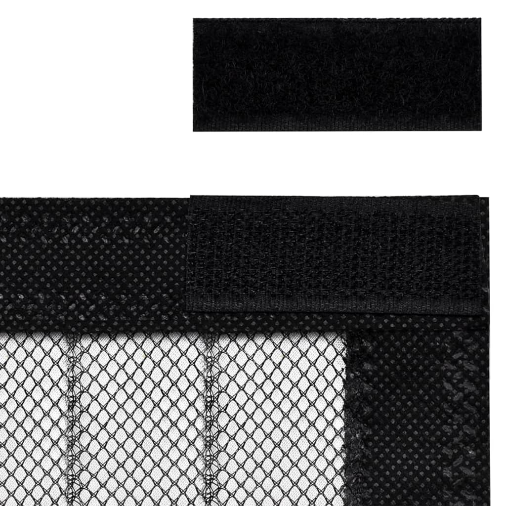 vidaXL Insectendeurgordijnen 2 st magnetisch 200x80 cm zwart