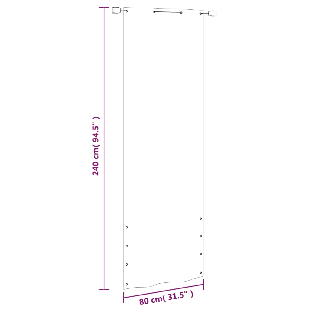 vidaXL Balcony Screen 80x240 cm oxford fabric light green
