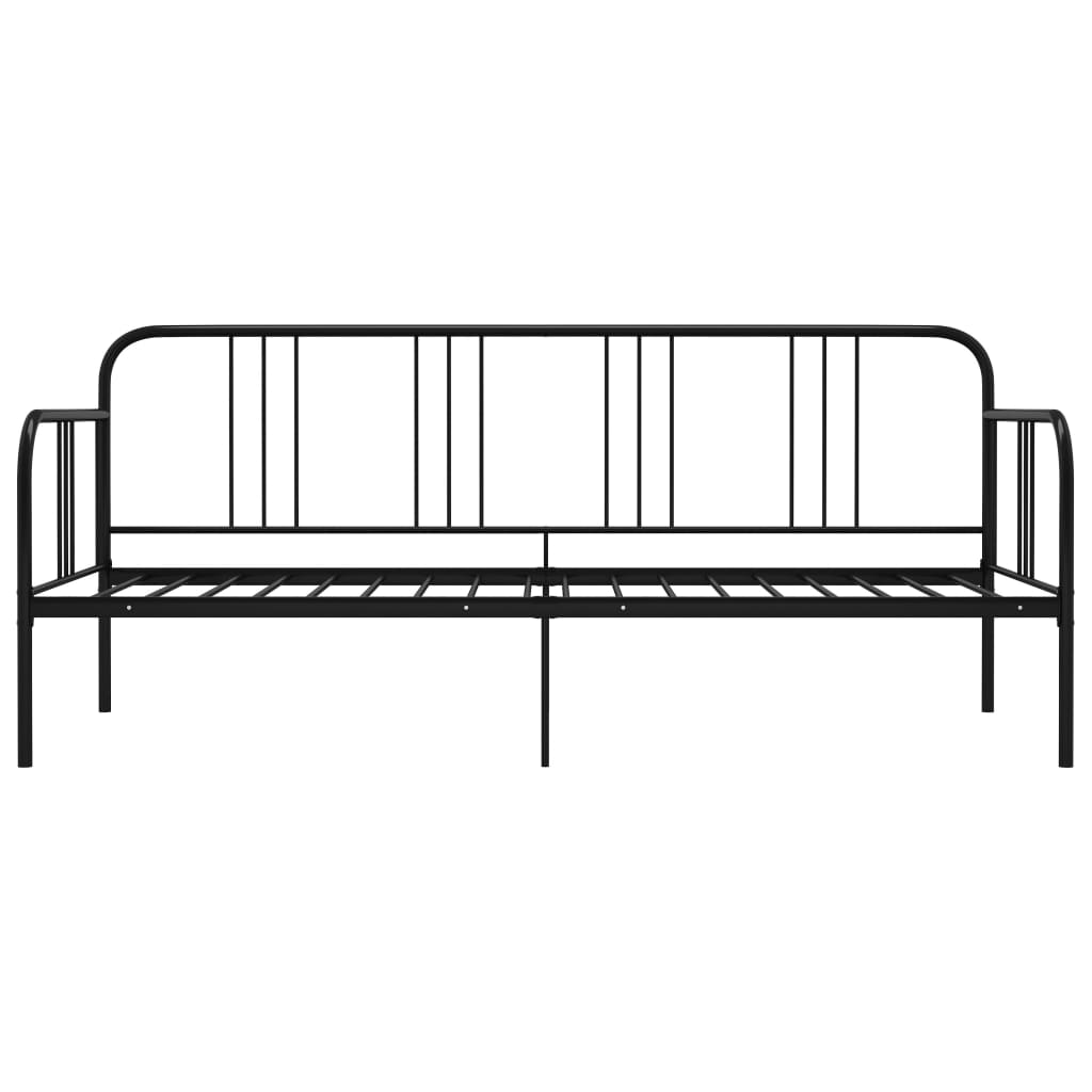 vidaXL Slaapbank metaal zwart 90x200 cm