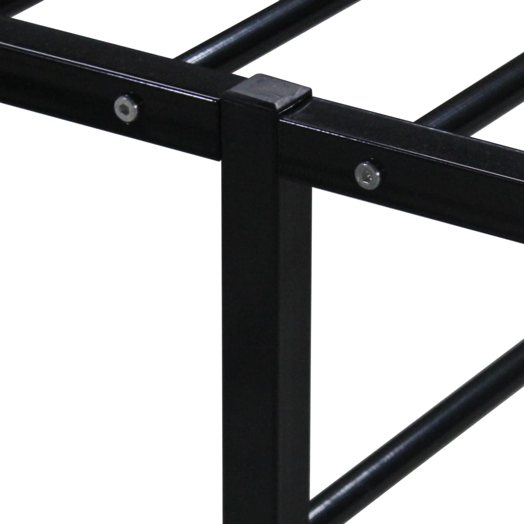 vidaXL Cadre de lit métal noir 90x200 cm