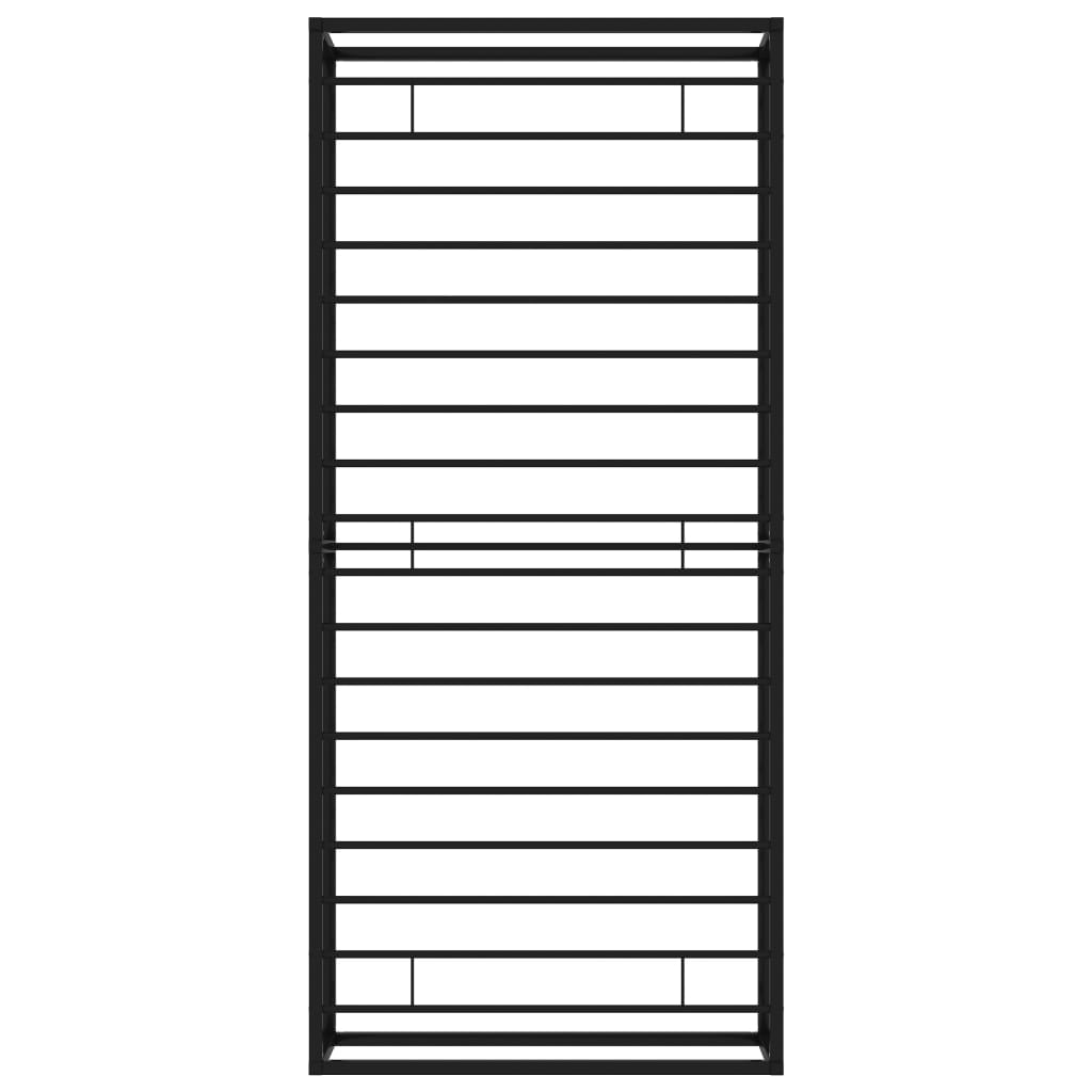 vidaXL Cadre de lit métal noir 90x200 cm