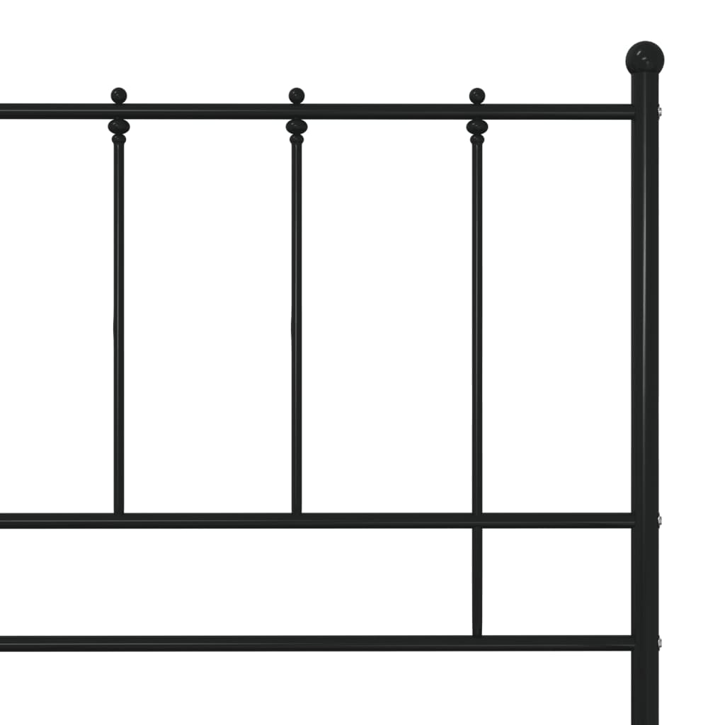 vidaXL Metal Bed Frame Black 120x200 cm