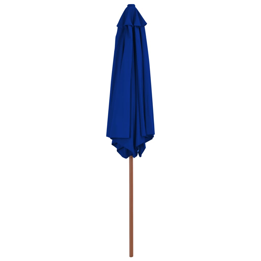 vidaXL Parasol met houten paal 270 cm zwart