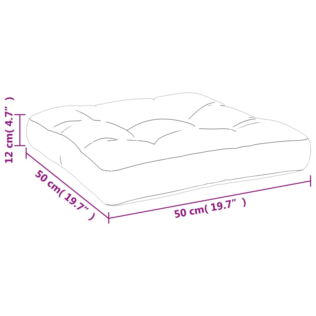 vidaXL Pallet Cushions 2 pcs Fabric Anthracite