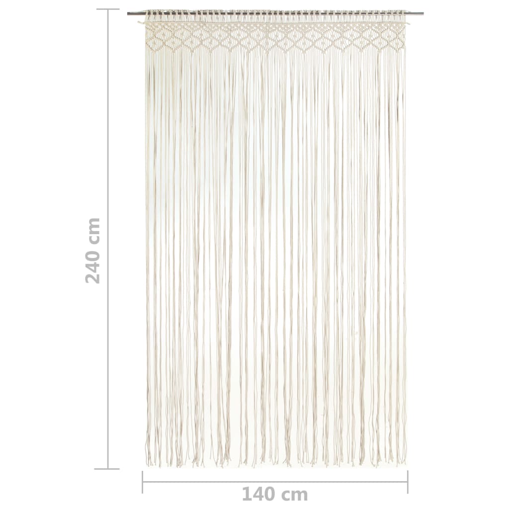 vidaXL Macrame Curtain 140x240 cm Cotton
