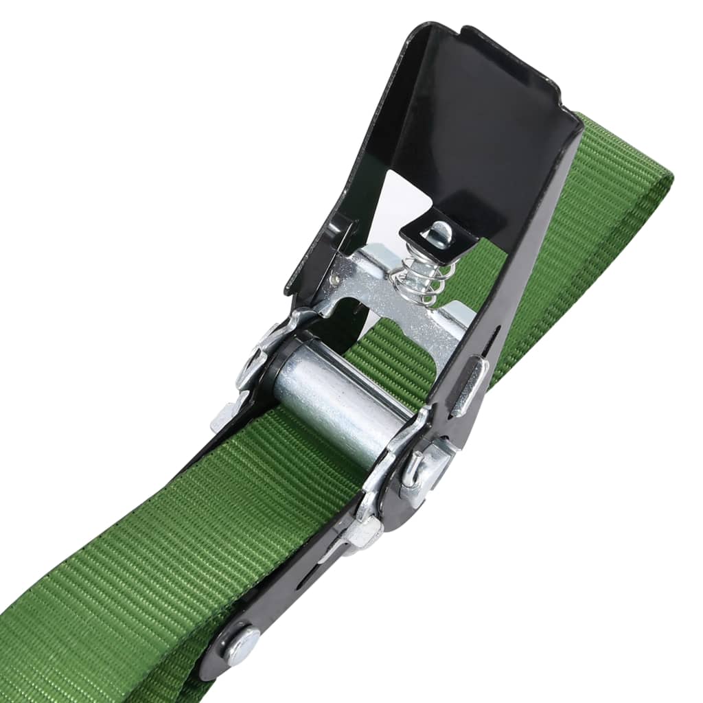 vidaXL Ratchet Straps 4 pcs 800 daN 6 m green