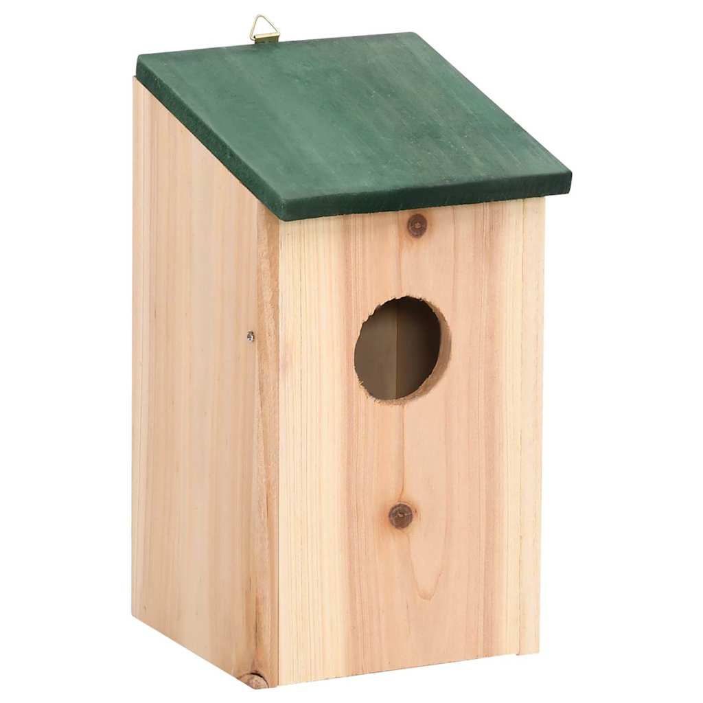 vidaXL Vogelhuisjes 10 st 12x12x22 cm massief vurenhout