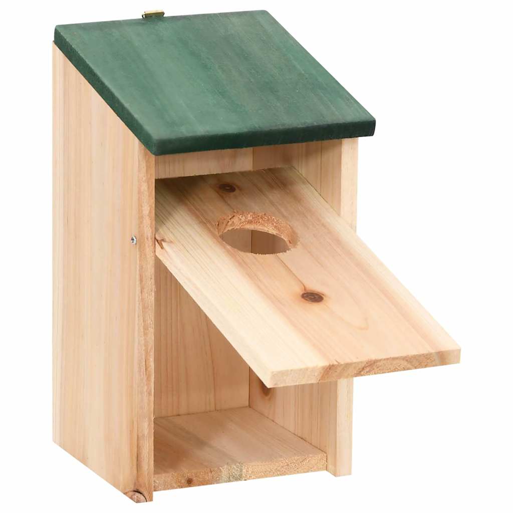 vidaXL Vogelhuisjes 10 st 12x12x22 cm massief vurenhout