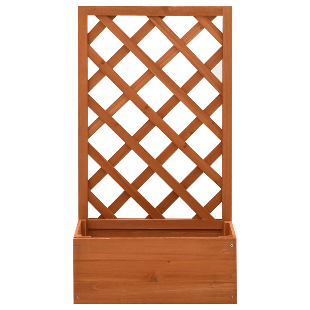 vidaXL Latwerkplantenbak 50x25x90 cm massief vurenhout oranje