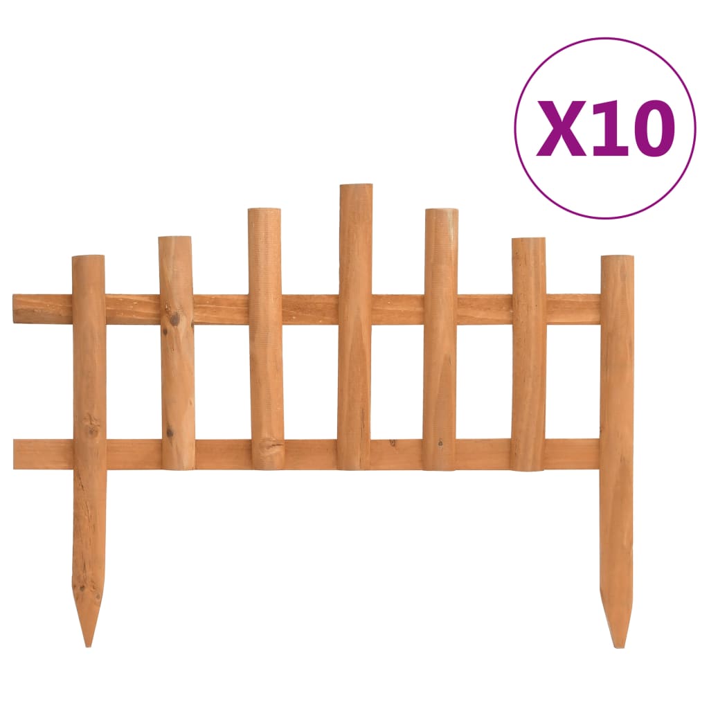 vidaXL Lawn Edging 10 pcs 4.4 m spruce wood