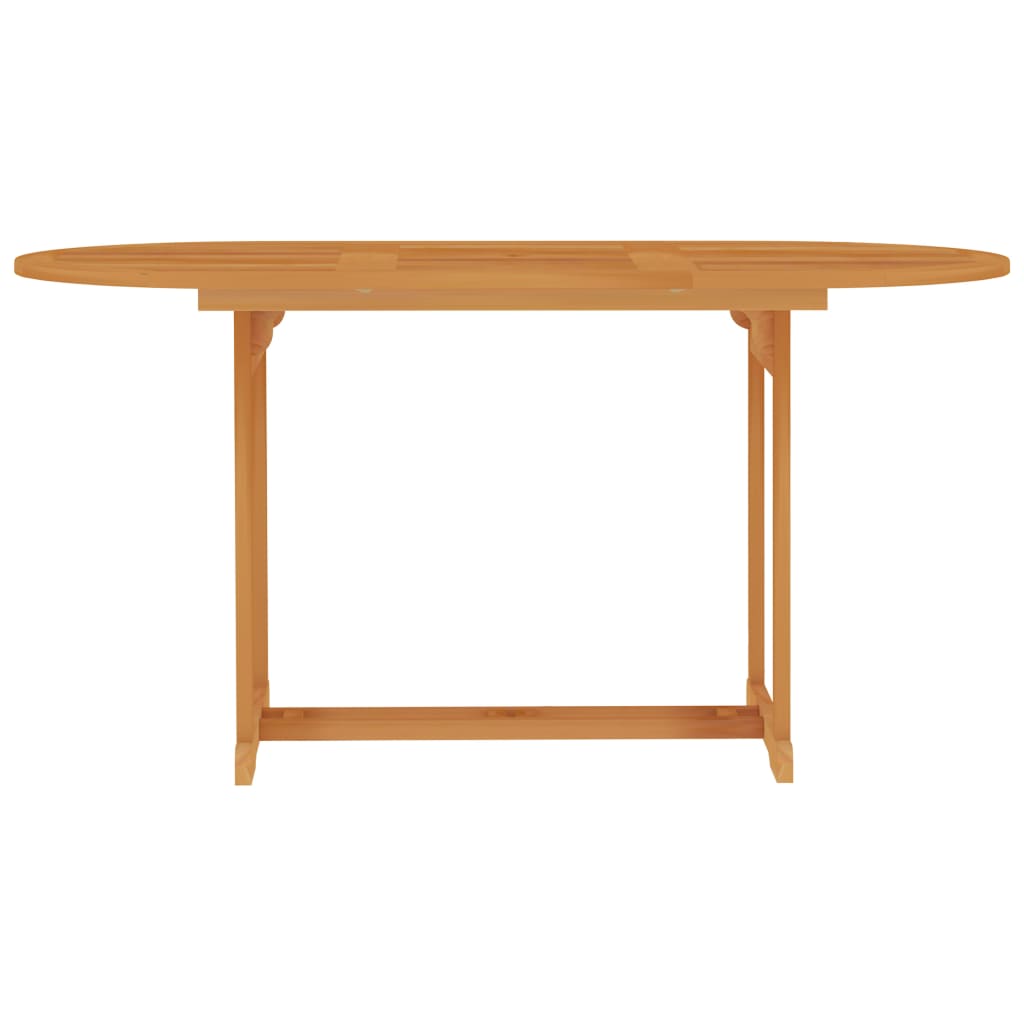 vidaXL Tuintafel 150x90x75 cm massief teakhout