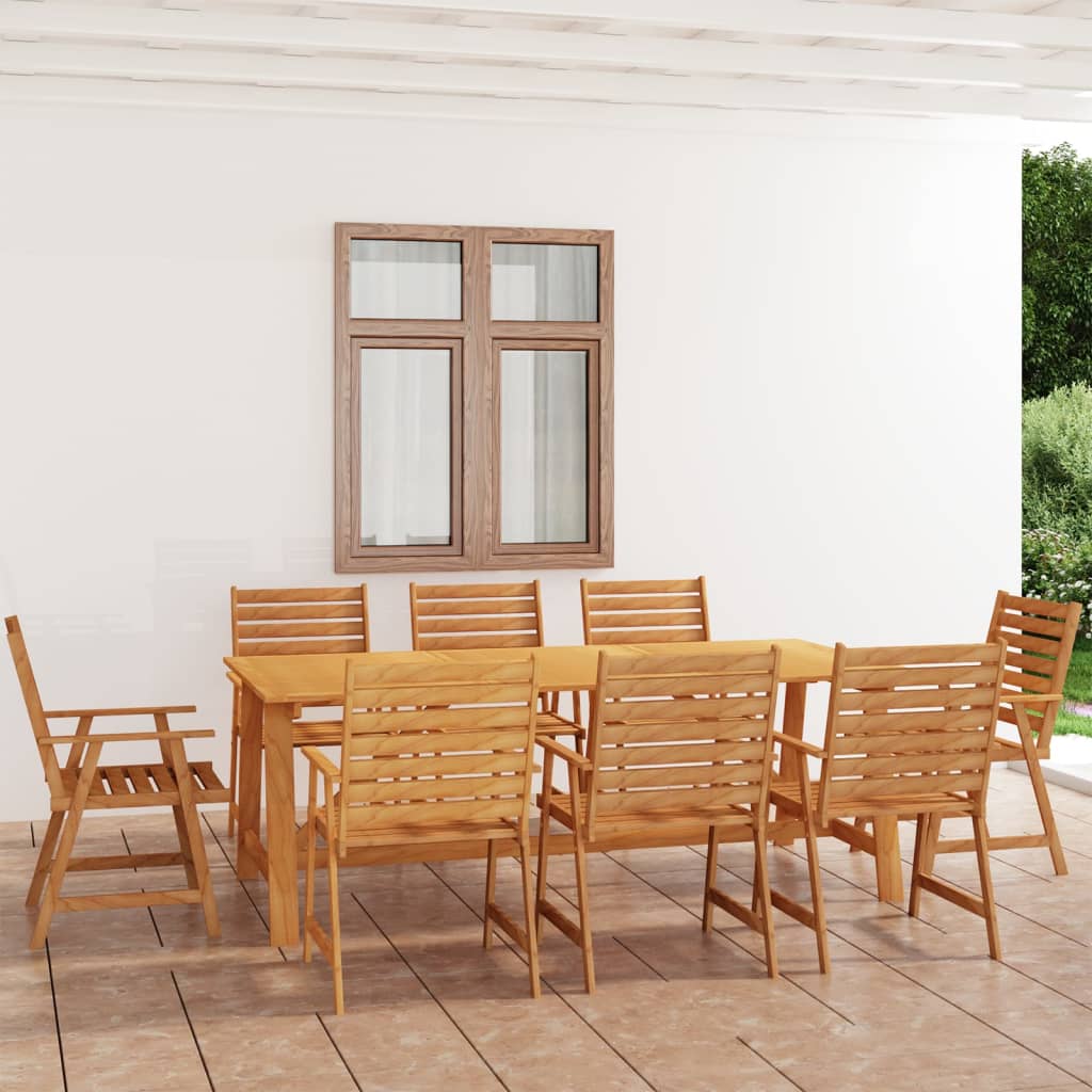 vidaXL 7-piece Garden Dining Set Solid Acacia Wood