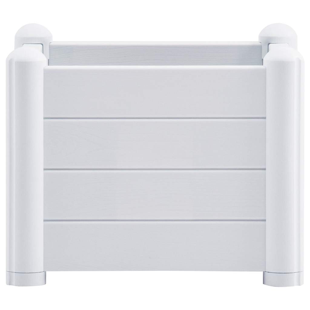 vidaXL Plantenbak verhoogd 43x43x35 cm PP wit
